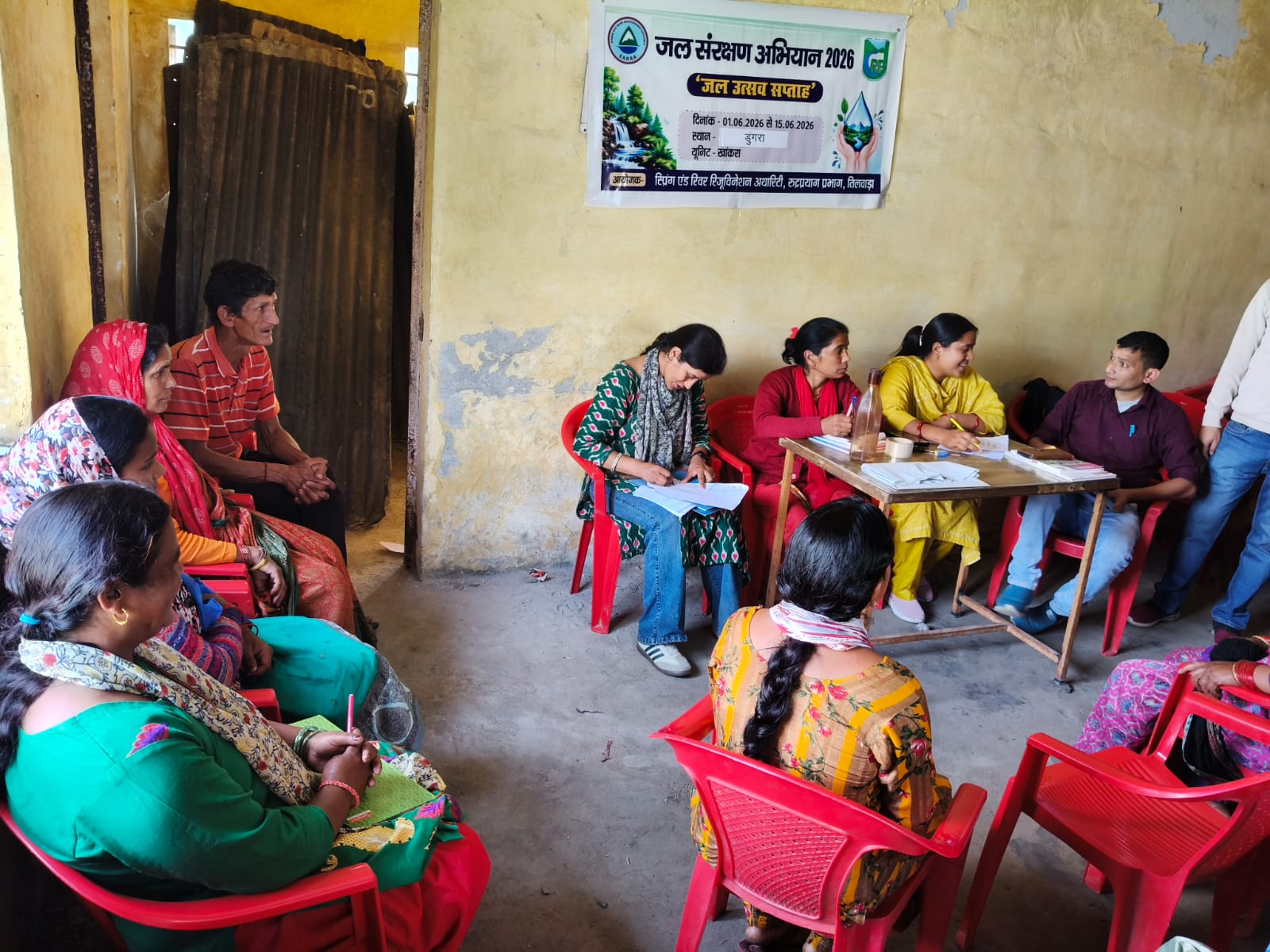 Community Participation during Jal Sanrakshan Abhiyan 2026 at district Rudraprayag
